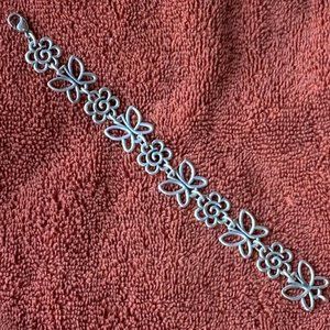 James Avery Butterfly and Flower link bracelet